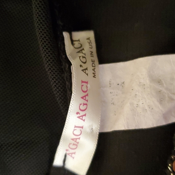 A'gaci sz small peplum top with sheer top and beautiful embellished neck - Picture 7 of 10